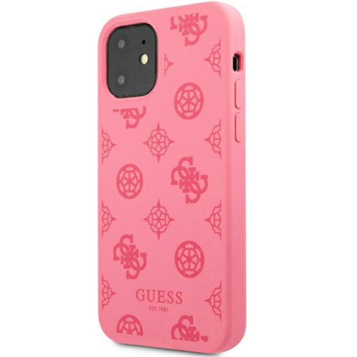Plastové puzdro Guess na Apple iPhone 12/12 Pro GUHCP12MLSPEFU Peony Collection ružové