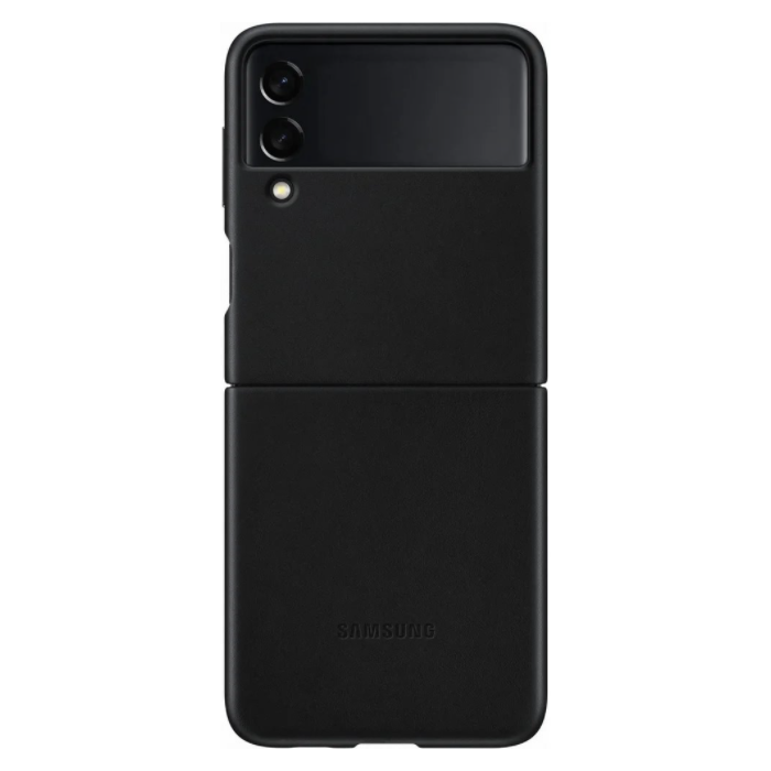 Kožené puzdro Samsung na Samsung Galaxy Z Flip3 5G F711 EF-VF711LBE Leather čierne