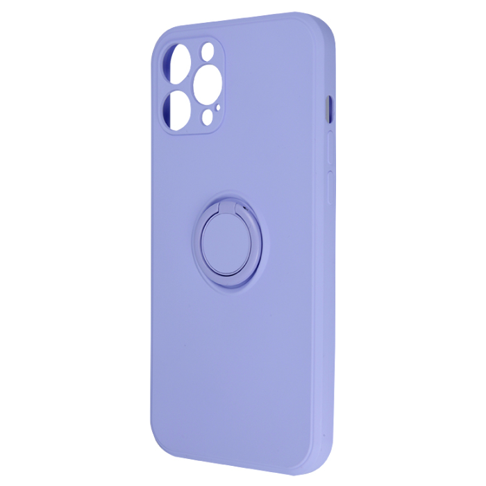 Silikónové puzdro na Apple iPhone XR Finger Grip fialové