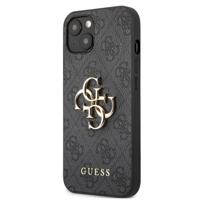Plastové puzdro Guess na Apple iPhone 13 Pro Max GUHCP13X4GMGGR 4G Metal Logo sivé