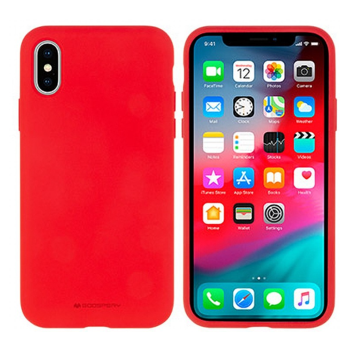 Silikónové puzdro na Samsung Galaxy S21 FE Mercury Silicone červené