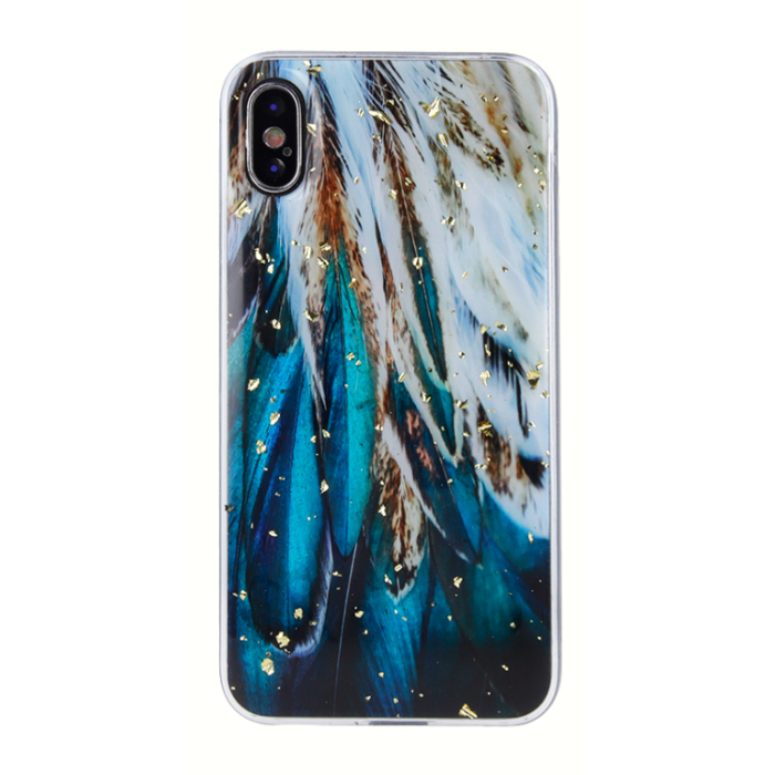 Silikónové puzdro na Apple iPhone 13 Pro Gold Glam pierka 