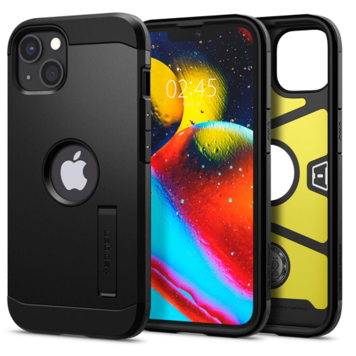 Odolné puzdro na Apple iPhone 13 Spigen Tough Armor čierne