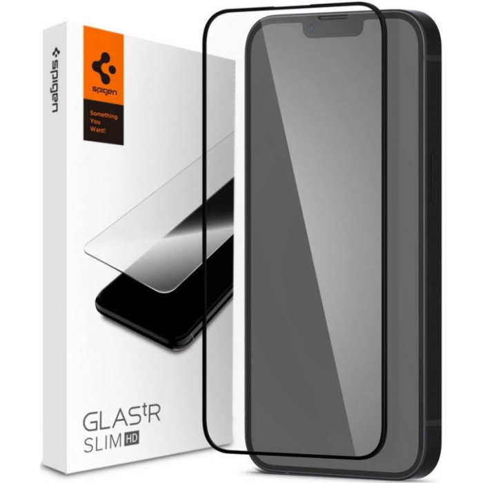 Tvrdené sklo na Apple iPhone 13/13 Pro/14 Spigen GLAS.tR FC čierne