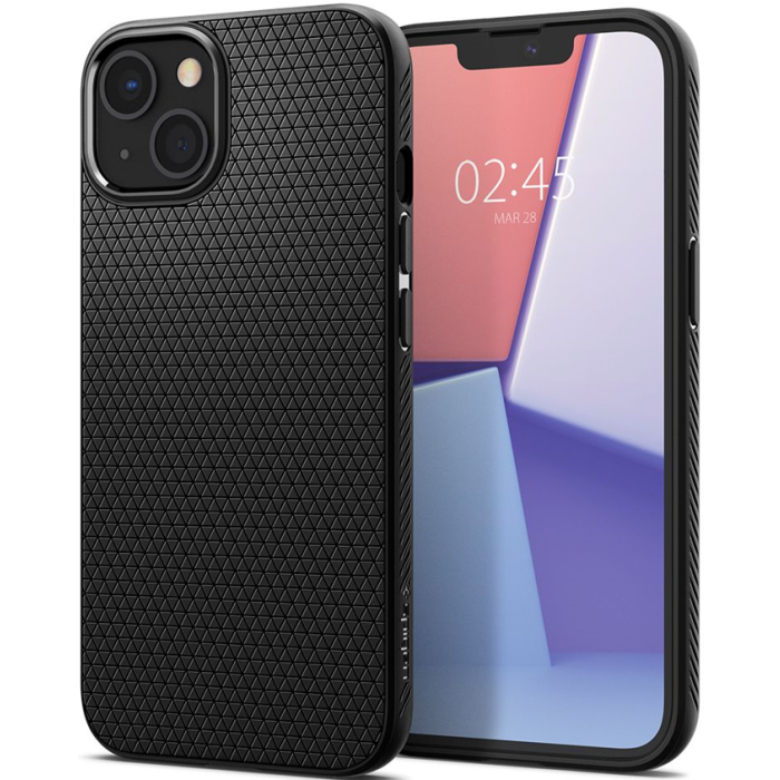 Silikónové puzdro na Apple iPhone 13 Pro Spigen Liquid Air čierne