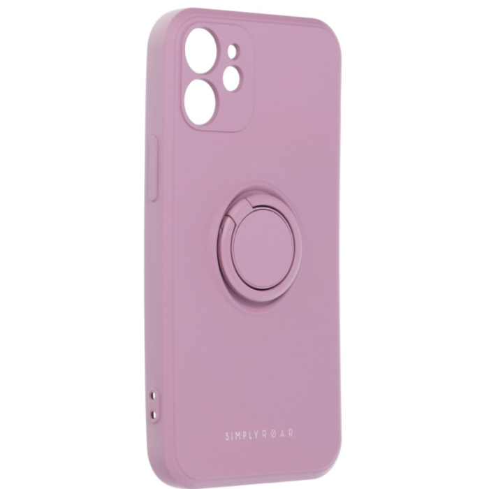 Silikónové puzdro na Apple iPhone 12 Roar Amber fialové