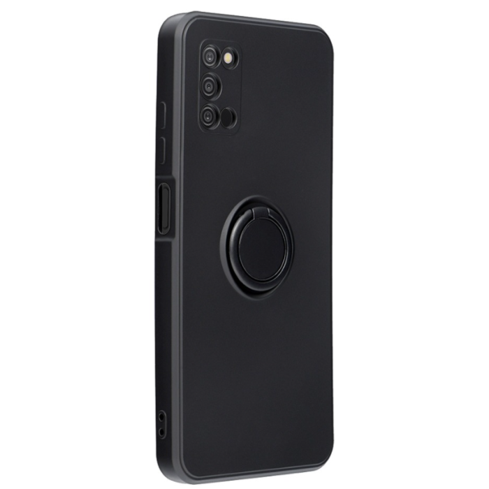 Silikónové puzdro na Samsung Galaxy A03s Forcell Silicone Ring čierne