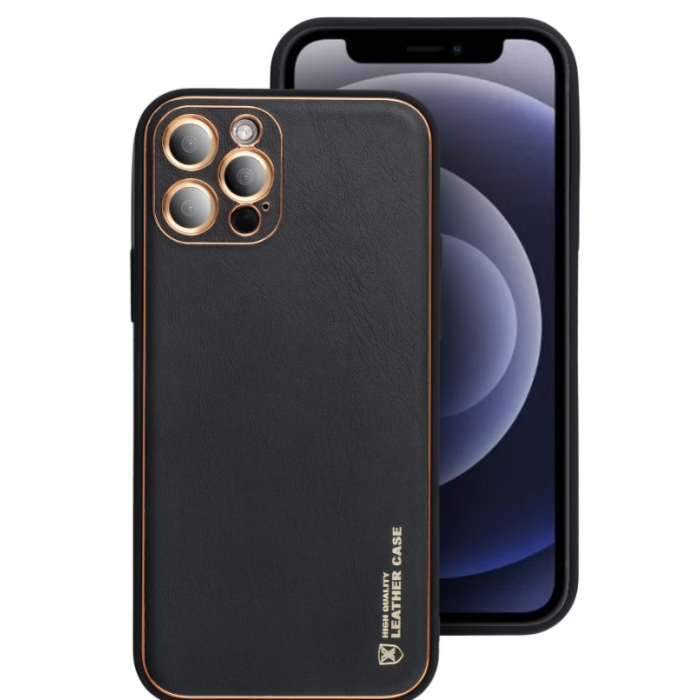 Plastové puzdro na Xiaomi Redmi 10 Forcell LEATHER čierne