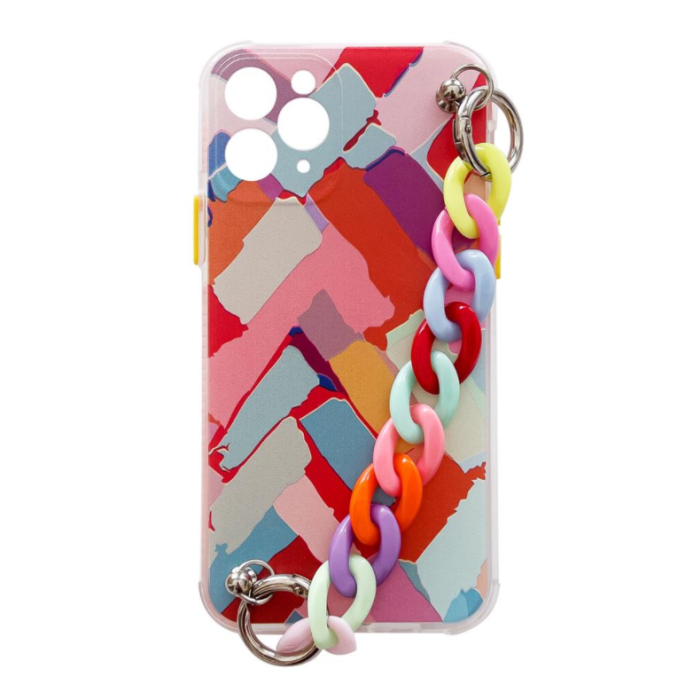 Silikónové puzdro na Apple iPhone 12 Pro retiazka vzor  3