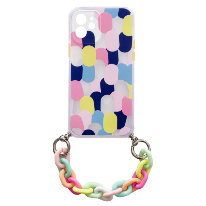 Silikónové puzdro na Apple iPhone 12 retiazka vzor 1