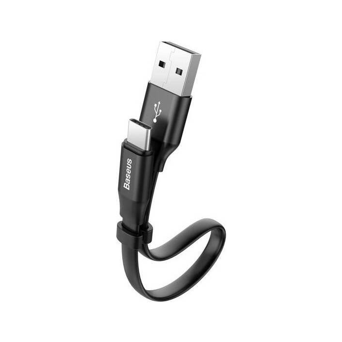 Kábel Baseus Nimble CATMBJ-01, USB na USB-C, 23cm, čierny