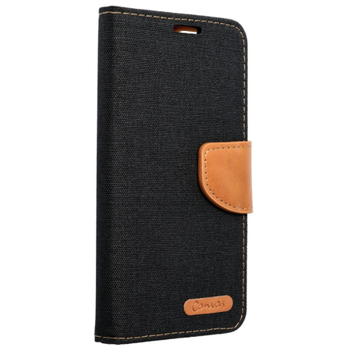 Diárové puzdro na Xiaomi Redmi 9A/9AT/9i Canvas čierne