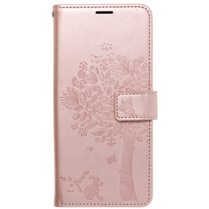 Diárové puzdro na Xiaomi MI 11 Lite/Mi 11 Lite 5G Forcell MEZZO tree ružovo-zlaté