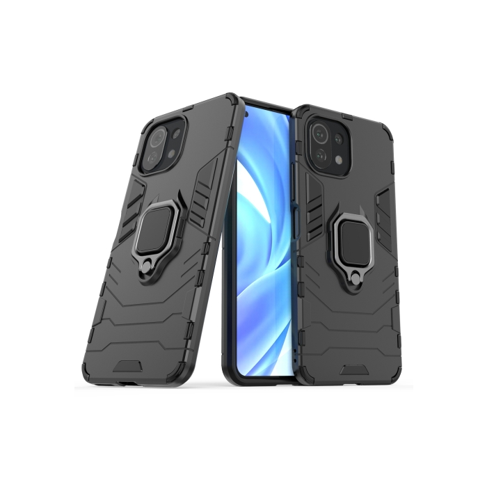 Odolné puzdro na Xiaomi Mi 11 Lite/Mi 11 Lite 5G/11 Lite 5G NE Ring Armor čierne
