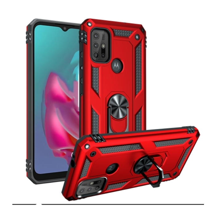 Odolné puzdro na Motorola Moto G10/G20/G30 Ring Armor červené