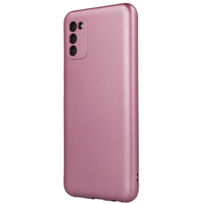 Silikónové puzdro na Samsung Galaxy A03s Metallic ružové