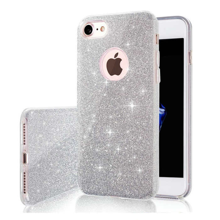 Glitter 3in1 TPU Motorola Moto E7 Power/E7i Power strieborné