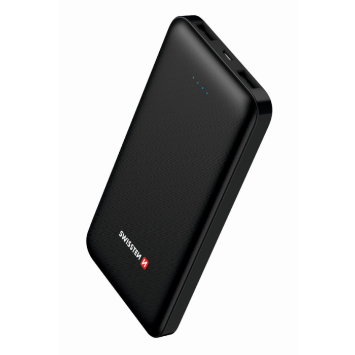 Powerbanka Swissten Worx 10 000 mAh 12W čierna (ECO balenie)