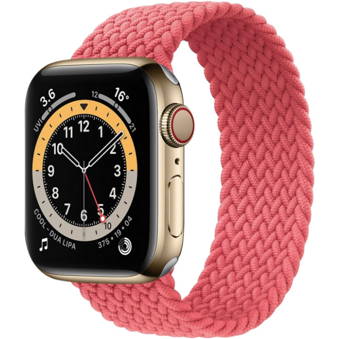 Náhradný remienok na Apple Watch 38/40/41 mm COTECi Nylon Braided Strap 148 mm Pink Punch