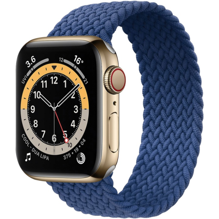 Náhradný remienok na Apple Watch 42/44/45/49mm COTECi Nylon Braided Strap 170 mm Atlantic Blue
