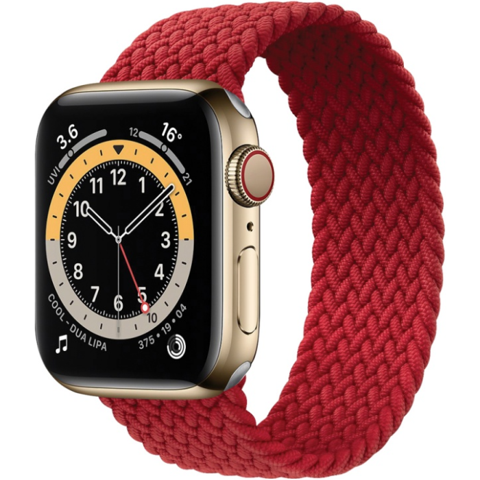 COTECi Nylon Braided Strap 170 mm For Apple Watch 42/44/45/49mm Red