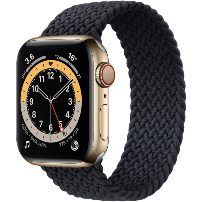 Náhradný remienok na Apple Watch 38/40/41 mm COTECi Nylon Braided Strap 148 mm Black