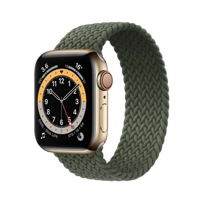 Náhradný remienok na Apple Watch 42/44/45/49mm COTECi Nylon Braided Strap 134 mm Iverness Green
