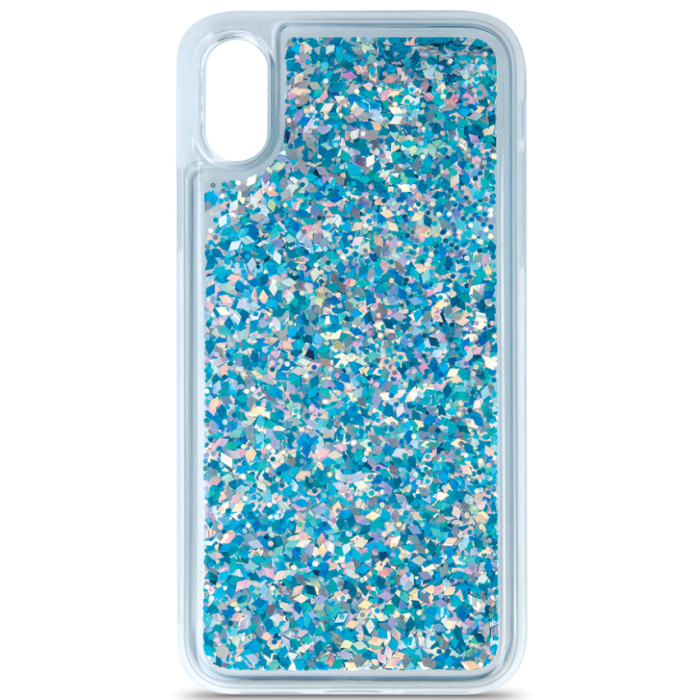 Silikónové puzdro na Samsung Galaxy A03s A037 Liquid Sparkle modré 