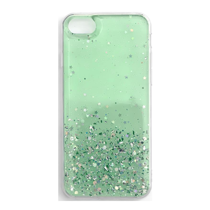 Silikónové puzdro na Xiaomi Redmi 9A/9AT Glitter Star zelené