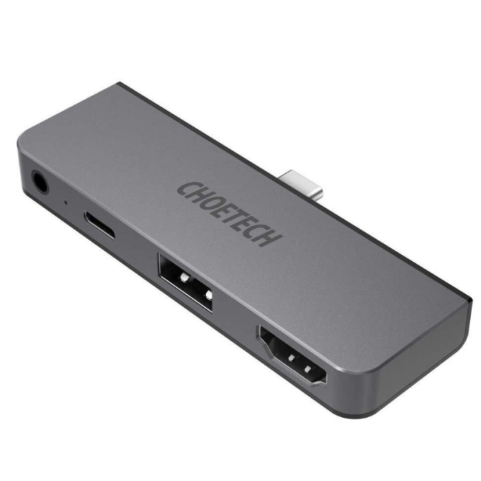 Multifunkčný USB HUB na Apple iPad Pro USB typ-C Choetech 4in1 60 W HUB-M13 čierny