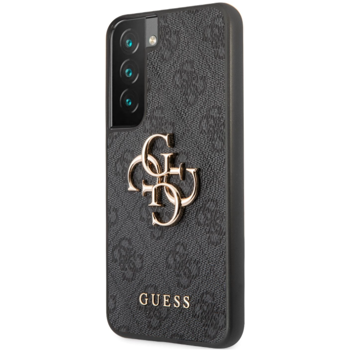 Plastové puzdro Guess na Samsung Galaxy S22 5G S901 GUHCS22S4GMGGR 4G Big Metal Logo čierne