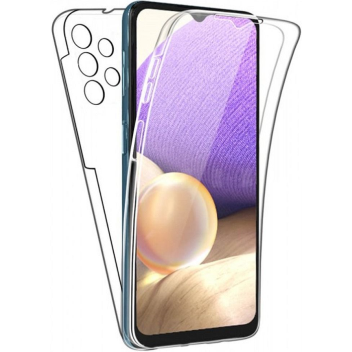 Plastové puzdro na Samsung Galaxy S22+ 5G G906 360 Full Cover transparentné