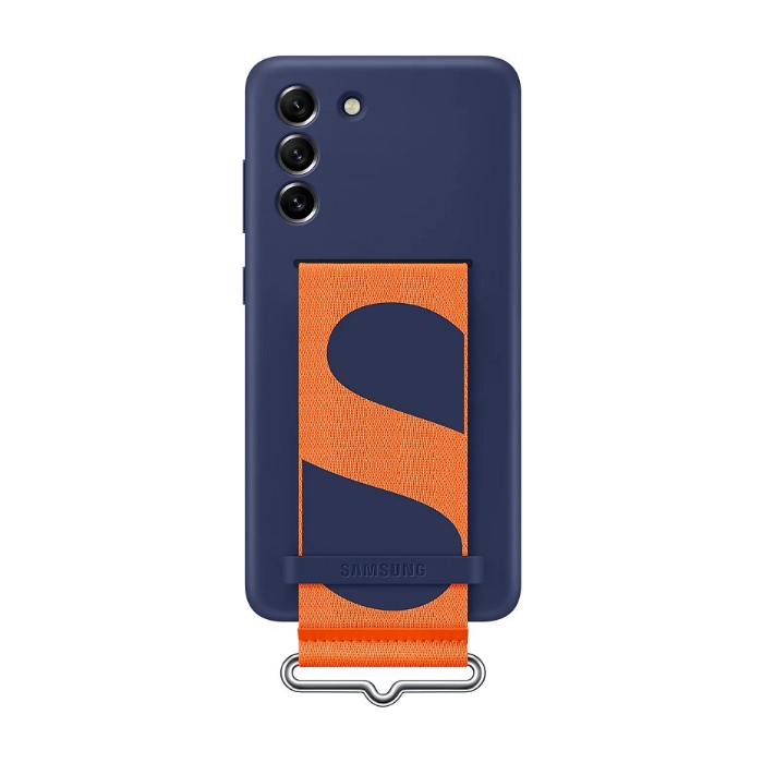 Silikónové puzdro Samsung na Samsung Galaxy S21 FE 5G G990 EF-GG990TNE Silicone Strap modré