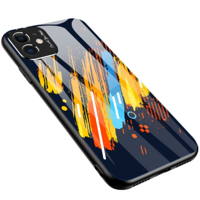 Puzdro na Xiaomi Redmi Note 9S/9 Pro/9 Pro Max Color Glass so sklom a ochranou kakmery viacfarebné