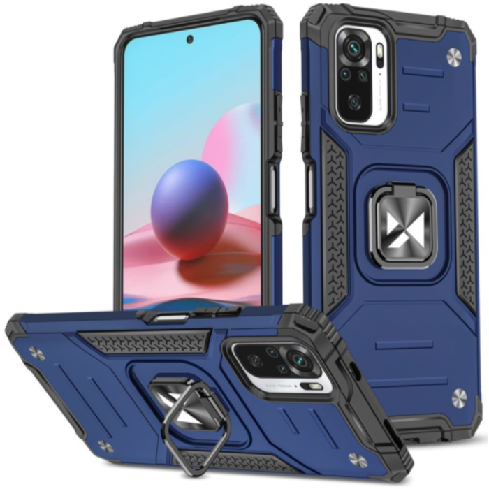 Odolné puzdro na Xiaomi Redmi Note 10/10s Rugged Ring Armor modré