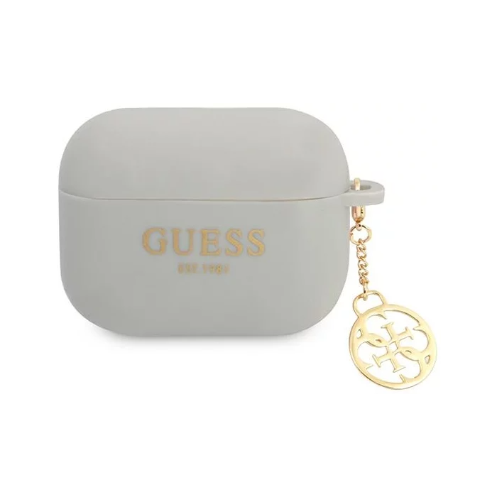 Silikónové puzdro Guess na Apple Airpods Pro GUAPLSC4EG 4G Charm sivé