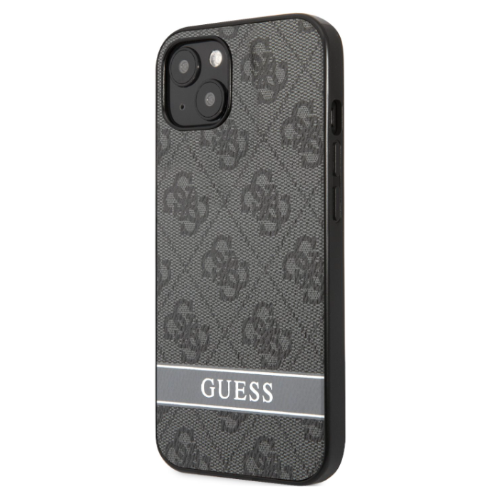 Plastové puzdro Guess na Apple iPhone 13 Pro GUHCP13LP4SNK PU 4G Stripe čierne