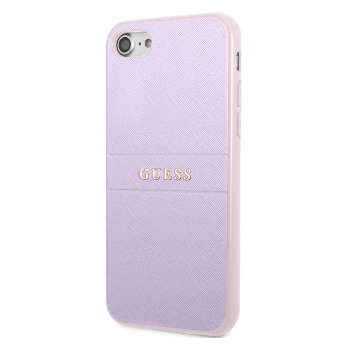 Plastové puzdro Guess na Apple iPhone 7/8/SE 2020/SE 2022 GUHCI8PSASBPU PU Leather Saffiano fialové