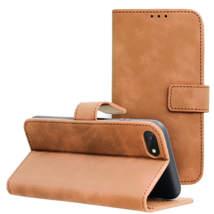 Diárové puzdro na Apple iPhone 7/8/SE 2020 Forcell Tender hnedé