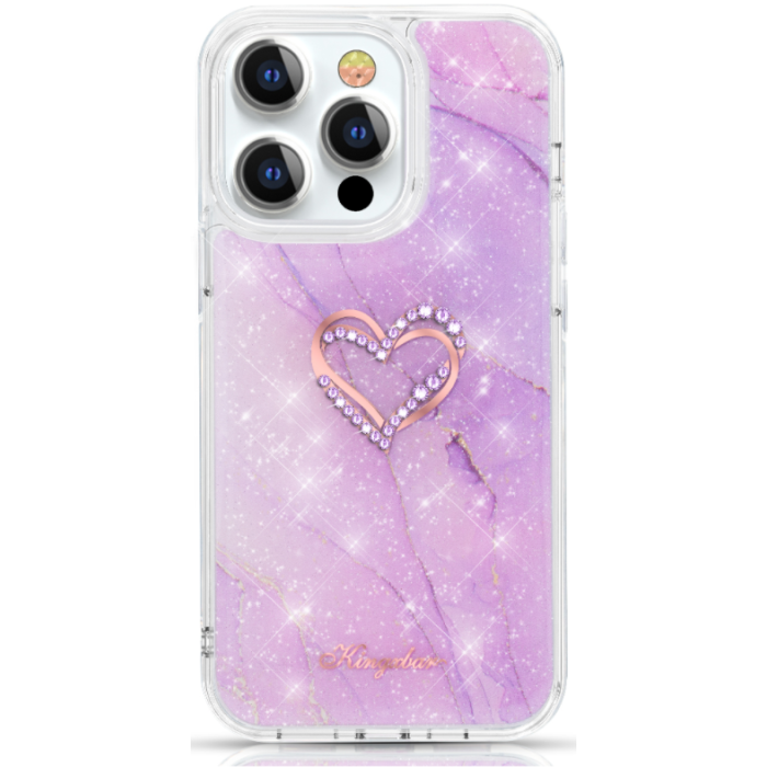 Zadné puzdro na Apple iPhone 13 Pro Kingxbar Epoxy fialové