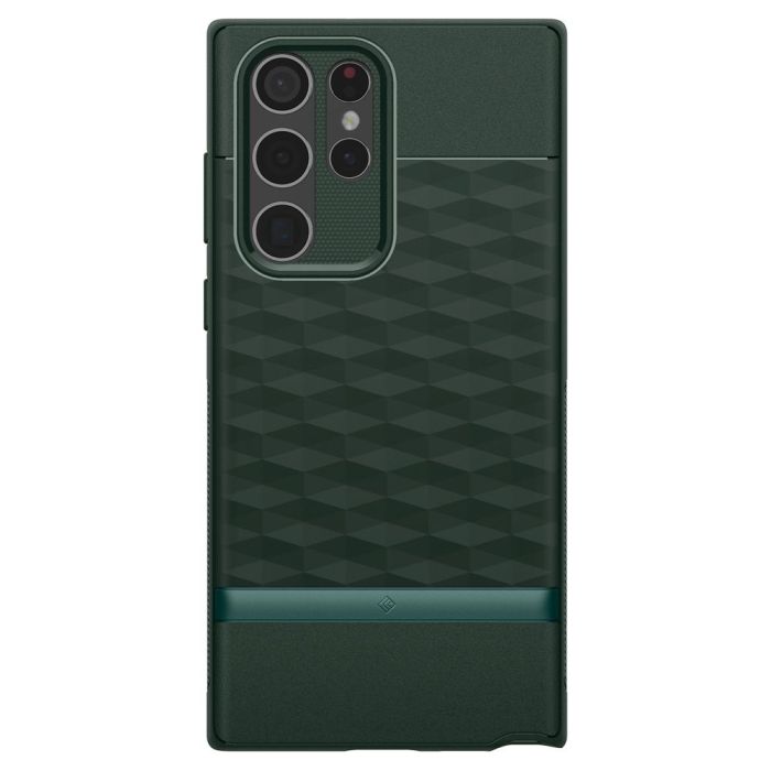 Odolné puzdro na Samsung Galaxy S22 Ultra 5G G908 Caseology Parallax zelené 