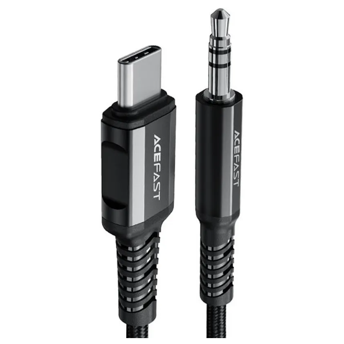 Kábel Acefast Audio C1-08, USB-C na jack 3,5mm, 1,2m, čierny