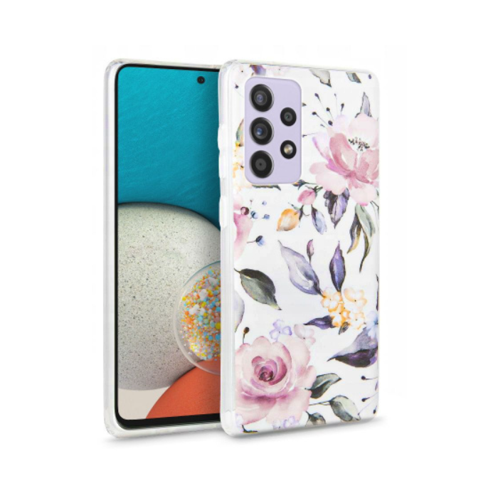 Silikónové puzdro na Samsung Galaxy A53 5G Tech-protect kvety