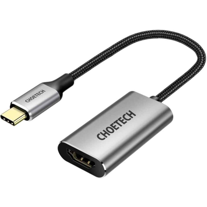Redukcia Choetech s konektormi USB Type-C na HDMI 1.5 mm 4K 60Hz šedá