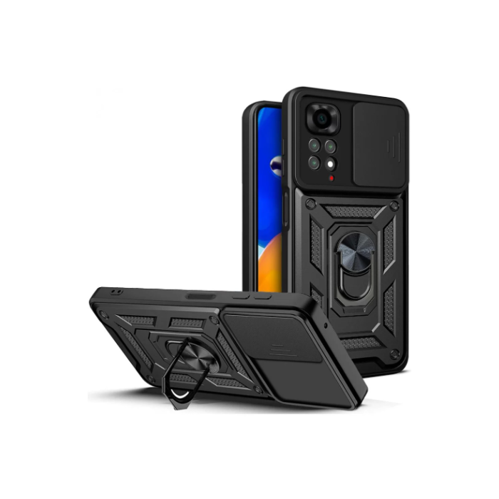 Odolné puzdro na Xiaomi Redmi Note11 Pro 4G/5G Tech-protect Camshield Ring Armor čierne