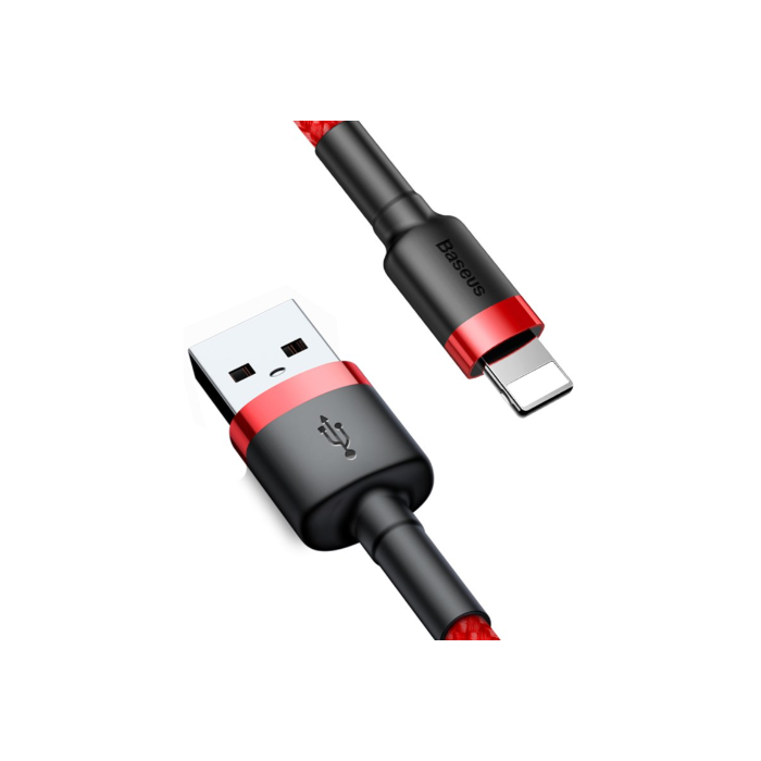 Kábel Baseus Cafule CALKLF-A09, USB na Lightning 8-pin 2,4A , 0.5m, červený
