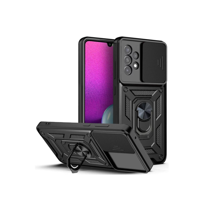 Odolné puzdro na Samsung Galaxy A33 A336 5G Tech-protect Camshield Ring Armor čierne