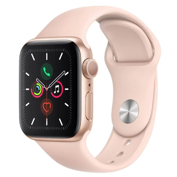 Apple Watch Series 5 40MM GPS Gold Aluminium Case with Pink Sand Sport Band Nový z výkupu