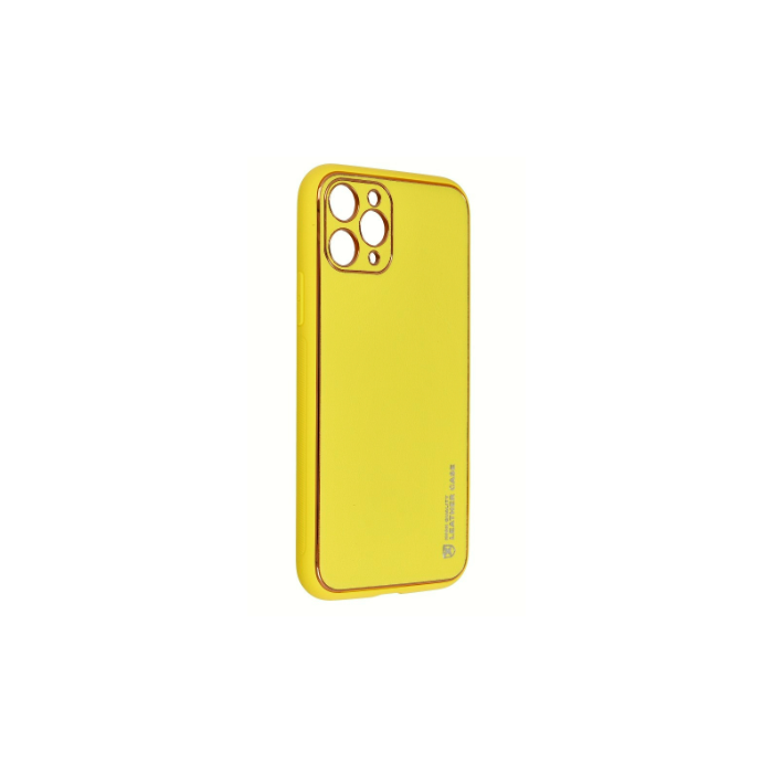 Plastové puzdro na Xiaomi Redmi Note 11/11s Forcell LEATHER žlté
