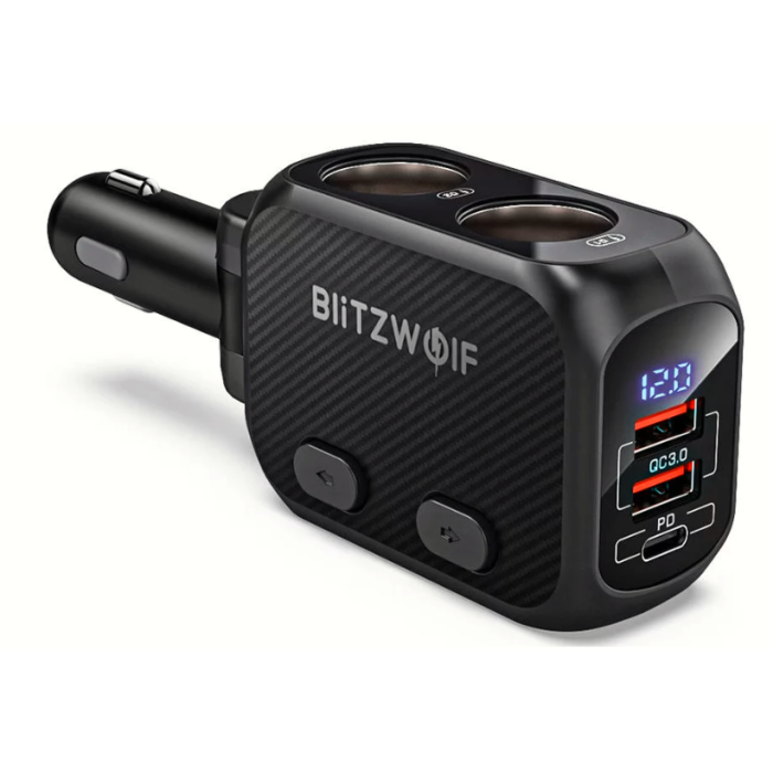 Autonabíjačka Blitzwolf BW-CLA 2xUSB 1xUSB-C 2xAutozapaľovač 150W 
